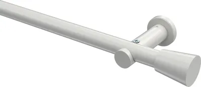 Produktbild von Interdeco Gardinenstange / Vorhangstange Weiß, Typ Platon Sitra (Konus) ohne Ringe, 20 mm Ø 1-läufig, 280 cm