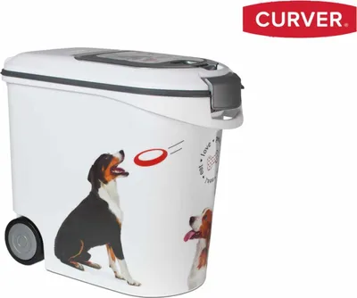 Immagine prodotto di Contenitore per alimenti per cani Curver 35 L / 12 kg contenitore per alimenti secchi con ruote, contenitore per alimenti per cani, contenitore per alimenti per animali domestici