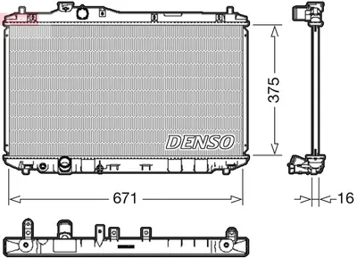Produktbild von DENSO DRM40037 Kühler Wasserkühler Motorkühler für HONDA CIVIC IX (FK) CIVIC IX Tourer (FK) CIVIC VIII Stufenheck (FD, FA) CIVIC IX Stufenheck