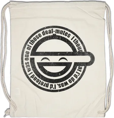 Produktbild von Urban Backwoods Laughing Man, Turnbeutel, Farbe: Beige