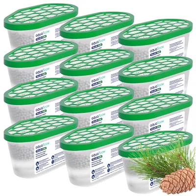 Zdjęcie produktu dla 12x 400 ml osuszacz powietrza – pochłaniacz wilgoci do kuchni, łazienki, samochodu i salonu – zapach sosny