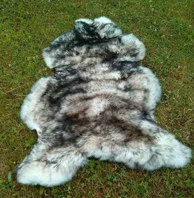 Image de TOP éco peau de mouton peau d'agneau naturelle peaux flammées foncées 140cm !