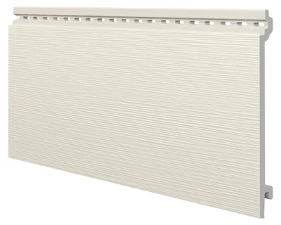 Zdjęcie produktu dla VOX Kerrafront FS-101 PR – panele elewacyjne z tworzywa sztucznego – okładzina zewnętrzna – siding o wyglądzie drewna, odporny na warunki atmosferyczne – 240 x 20,4 cm, zestaw 2 sztuk – kolor kości słoniowej