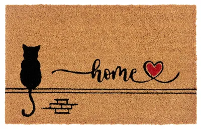 Produktbild von NYVI Fußmatte Kokos - Rutschfest, Wetterfest, für Innen und Außen - Schmutzfangmatte Kokosmatte - 40x70 cm Rechteckig - Cat Home