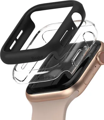 Image de Ringke Slim 2-Pack Apple Watch 4 / 5 / 6 / Se (40 Mm) Clair & Noir