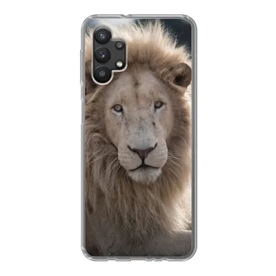 Produktbild von MuchoWow® Handyhülle Schutzhülle Hülle für Samsung Galaxy A32 5G Löwe - Tier - Weiß Silikon Softcase Handy Hülle - Softcase