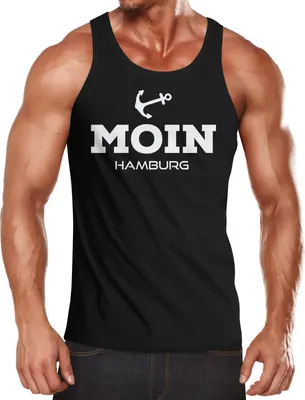 Produktbild von Herren Tank-Top Moin Hamburg Muskelshirt Muscle Shirt Neverless® schwarz XXL