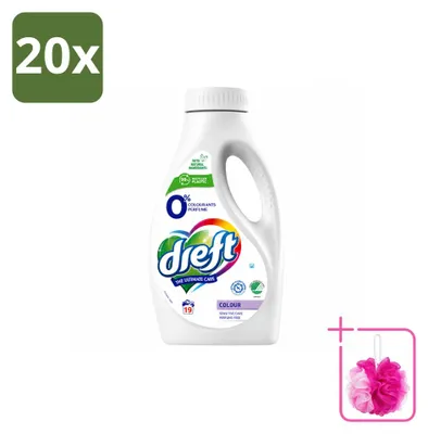 Produktbild von 20 x Dreft Vloeigasmittel 0% für Buntwäsche - Hypoallergen - Sparpackung - 20 Stücke