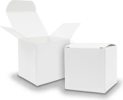 Produktbild von itenga Würfelbox aus Karton 6,5x6,5cm weiß Gastgeschenk