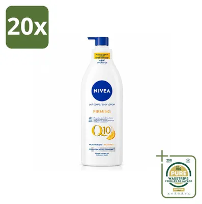Obrázok produktu pre 20 kusov pleťového mlieka NIVEA Q10, ktoré spevňuje – s vitamínom C – pre normálnu pokožku – 400 ml - zásobný balík - 20 kusov