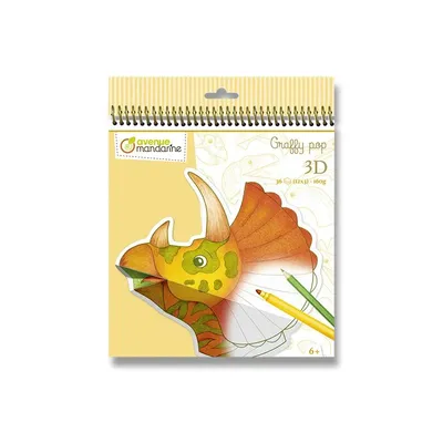 Obrázok produktu pre Omaľovánky Graffy Pop Mandala 3D – Dinosaurus Avenue Mandarine