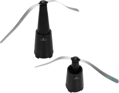 Produktbild von 2 Stück Fliegenwedler mit drehenden Rotorblättern inkl. Reflektoren, vertreibt Insekten wie Fliegen, Wespen, Mücken, in 2 Stufen höhenverstellbar, zum Stellen oder Hängen, Batteriebetrieb
