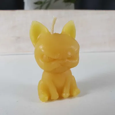 Produktbild von Bienenwachskerze mürrischer Hunde Kerze 5 cm