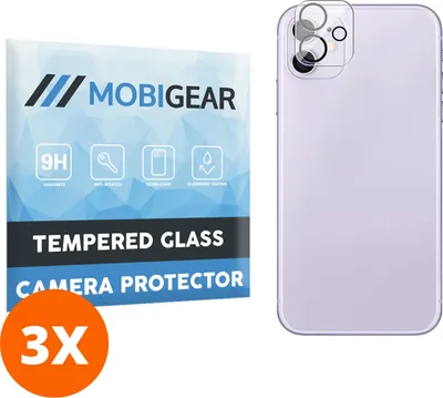 Produktbild von Mobigear iPhone 11 Panzerglas Gehärtetes Glas Kamera Schutz - Hüllenfreundlich (3er Pack)