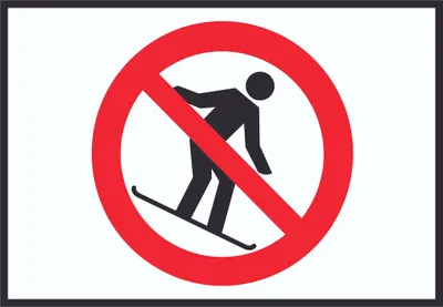Produktbild von Snowboard fahren verboten Symbol Schild A5 (148x210mm)