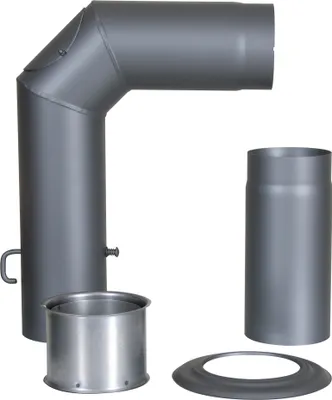 Produktbild von Winkelrohrset Verlängerung Kaminrohr gussgrau 150 mm