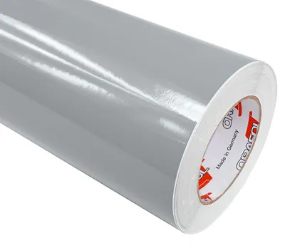 Produktbild von DecoMeister Möbelfolie selbstklebend 100x50 cm - Grau Hochglanz - Einfarbig Klebefolie für Möbel - Klebefolie Möbel für einfache Anwendung, ideal für die Renovierung von Küche oder Bad - Möbelfolie