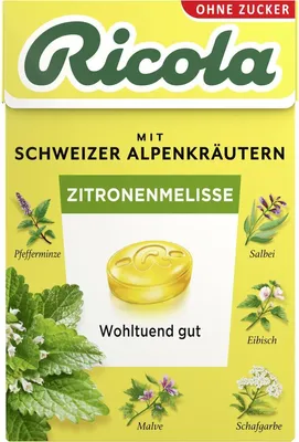 Produktbild von Ricola medovka bez cukru v osviežujúco ovocnom balení Böxli 50g