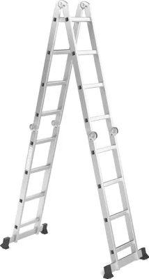 Produktbild von RMBO Klappleiter 4x4, Klappbar Multifunktionsleiter, 4,64m lang, 13 verschiedene Stände , Mehrzweckleiter, Anlegeleiter, Max. Belasting 150 kg, EN 131.6