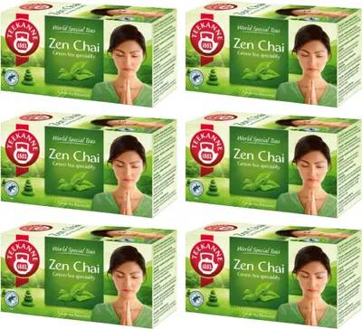 Produktbild von Teekanne Zen Chai Grüner Tee Mango Zitrone 6x 20 Teebeutel - Grüntee im Beutel