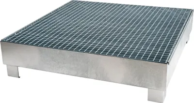 Produktbild von STIER Auffangwanne verzinkt für 4x200l Fässer 1200x1200x290 mm