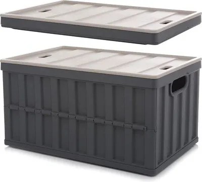 Produktbild von Famanu Faltbare Campingboxen Set - Grau, 2 Stück