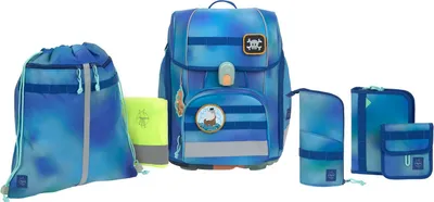 Produktbild von Lässig Boxy - Unique Gradient Grün Blau Set 7-teilig Schulranzen