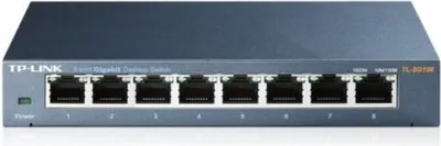 Zdjęcie produktu dla TP-Link TL-SG108, Nie zarządzany, Gigabit Ethernet (10/100/1000), Pełny dupleks
