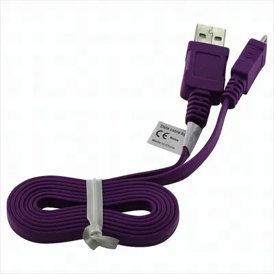Produktbild von OTB Datenkabel Micro-USB - 0.95m - Flachbandkabel - lila