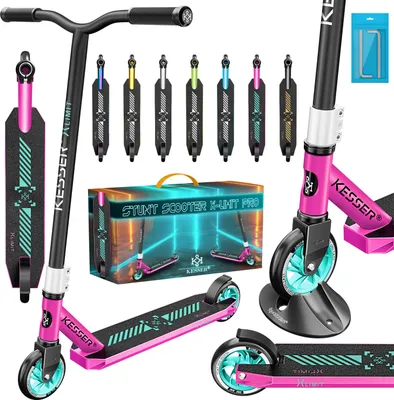 Produktbild von KESSER® Stunt Scooter X-Limit-Pro 360° Lenkung Funscooter Stuntscooter mit Ständer ABEC 9 Kugellagern, 110 mm PolyurethanRäder , Kickscooter Tretroller Cityroller Trick Roller für Kinder Erwachsene