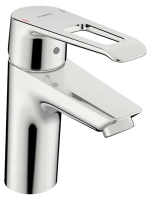 Productafbeelding van Hansa enkeldraaikraan voor wastafel, model HANSAPOLO, met hendel, uitlooplengte 110 mm, chroom, artikelnummer 51522286
