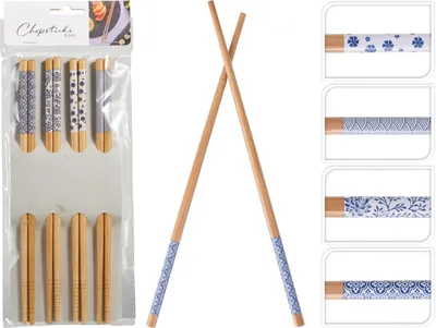 Productafbeelding van Bamboe sushi stokjes, 24 cm, 8 stuks.