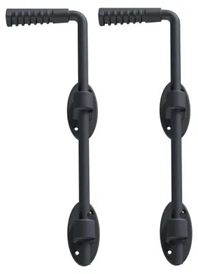 Bodenschieber Ovado, grau, Stahl, 400 mm, 2 Stück