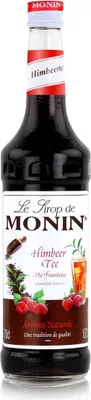 Produktbild von Monin Sirup Himbeer Tee 700ml - Cocktails Milchshakes Kaffeesirup (1er Pack)