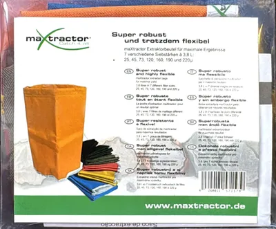 Artikelbild 2 von 'maXtractor Extraktorbeutel, 3,8 L, 7er Set, 25, 45, 73, 120, 160, 190, 220 µ'