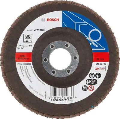 Produktbild von Fächerschleifscheibe X551 Expert for Metal, gewinkelt, 125 mm, 80, Glasgewebe