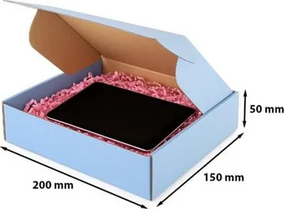 Image de Carton Découpe Carton Carton bleu 200 x 150 x 50 mm Boîte cadeau décorative