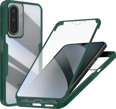 Produktbild von Avizar, 360° Hülle Galaxy A17 Silikonrahmen mit Touchmembran, Grün