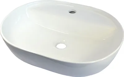 Produktbild von Preero- Aufsatzwaschbecken, 51x38,5cm, Waschbecken Keramik, Waschbecken oval, Aufsatzwaschbecken oval