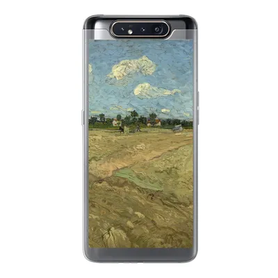 Produktbild von MuchoWow® Handyhülle Schutzhülle Hülle für Samsung Galaxy A80 Gepflügte Felder - Vincent van Gogh Silikon Softcase Handy Hülle - Schutzdeckel
