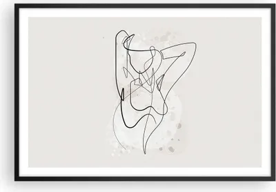 Produktbild von Gerahmtes Poster - Schwarzer Rahmen - Linie Frau Linie - 91,5x61 cm - Wand Bild - Wanddeko - Wandbilder - Kunstposter - Wandposter - Bilderrahmen - Bilder - Kunstdruck Wanddekoration - P2BAA91x61-5119