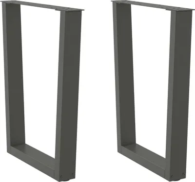 Obrázek produktu pro Nohy k jídelnímu stolu ve tvaru V, 2 ks, antracitové, 70 x (72-73,3) cm, ocel