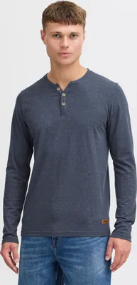 Produktbild von Solid SDVolko Herren Longsleeve Langarmshirt Shirt mit Grandad-Ausschnitt Baumwollmischung Regular fit