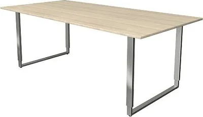 Produktbild von Kerkmann Schreibtisch AVETO extragroß höhenverstellbar 200 x 100 x 68-82 cm Ahorn