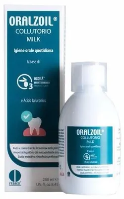 Immagine prodotto di Oralzoil Collutorio Milk 250 Ml Senza Alcol Senza Glutine Senza Lattosio