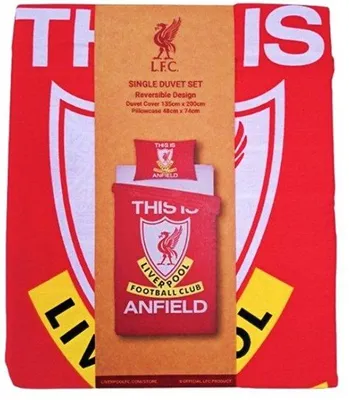 Obrázok produktu pre Unyqoos® obliečka na prikrývku Liverpool FC, 135 x 200 cm – 60 % bavlna, 40 % polyester