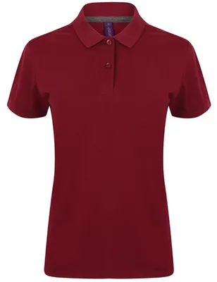 Produktbild von Henbury H102 | Damen Microfine-Piqué Polo Shirt / - Farbe: Burgundy - Größe: S