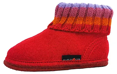 Produktbild von Haflinger Paul Kinderschuhe Mädchen Hausschuhe Rot Freizeit