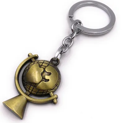 Produktbild von Onwomania Schlüsselanhänger Globus Erde Weltkugel Himmelskugel bronze Anhänger Keychain
