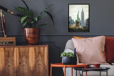 Produktbild von MuchoWow® MuchoWow® Gerahmtes Poster New York - Bild - Architektur 30x40 cm - Poster mit zchwarzem Bilderrahmen - Wanddeko - Kunstdrucke